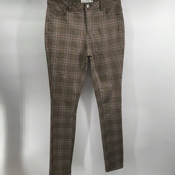 Avec les filles fall plaid trouser pants neutral Color’s fall vibe sz xs - Picture 2 of 10